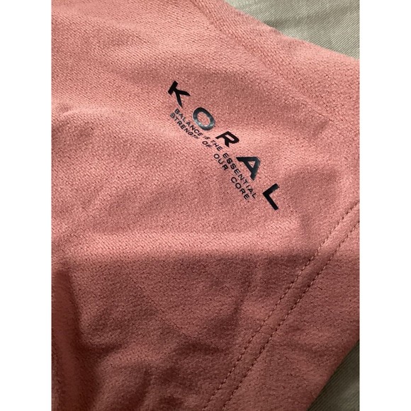 Koral Baby Cropped Athletic Top Light Pink Short Sleeve XS - Picture 5 of 7